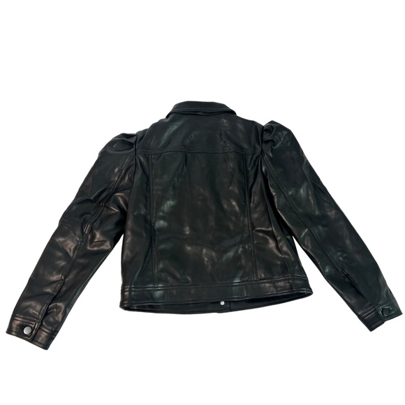 Like New Truth By Republic Black Faux Leather Jacket in Small - Picture 4 of 8
